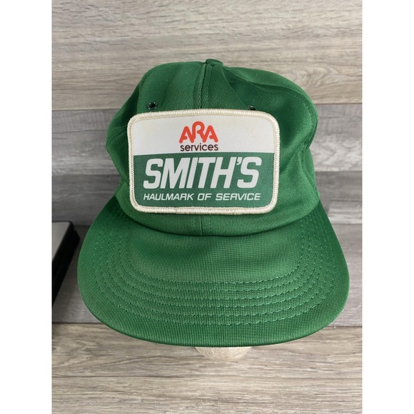 Source Unknown Other - Vintage Smith's ARA Services Hat Cap Snap Back One Size Green Promo Mens 80s
